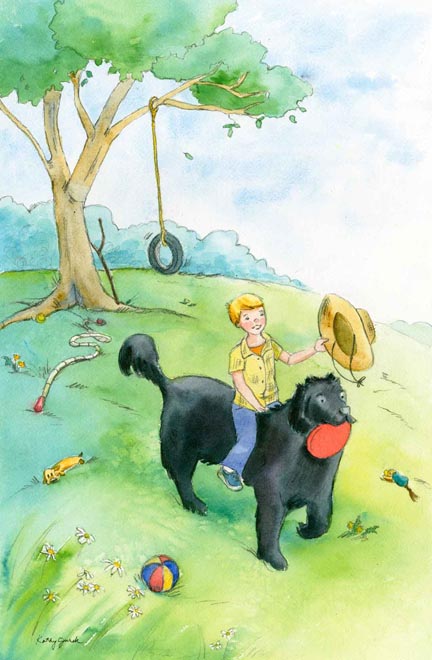 Rabbit Riding Dog Nursery Illustrations – Hireillo | Hire an Illustrator