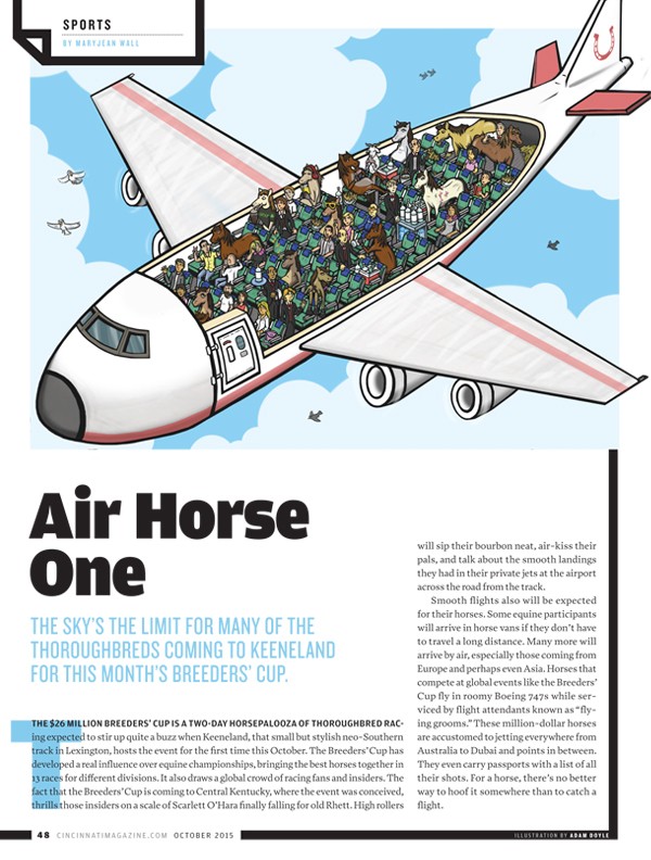 Air Horse One Cincinnati Magazine, October 2015 Issue Hireillo
