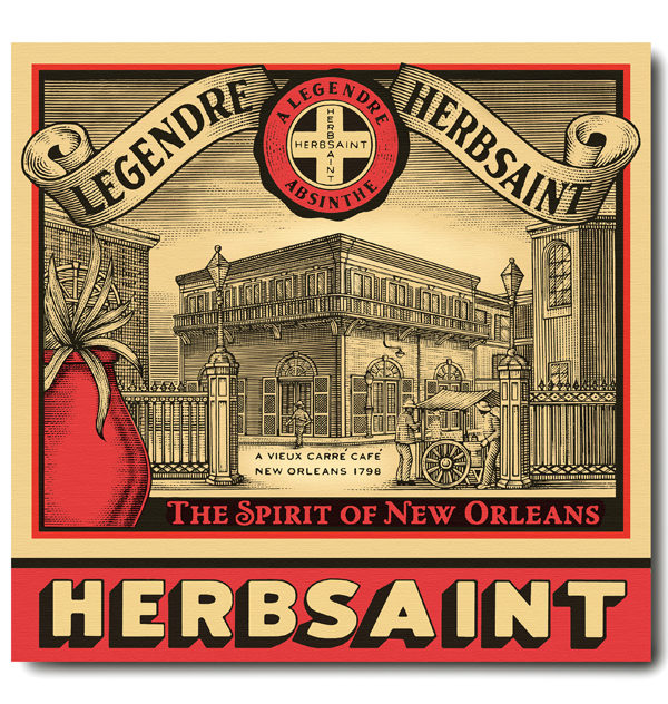 Herbsaint Packaging Label Hireillo Hire an Illustrator