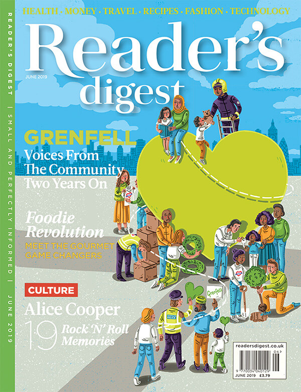 June Cover for Reader’s Digest Uk – Hireillo | Hire an Illustrator