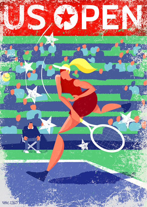Retro-Style Tennis Posters – Hireillo | Hire an Illustrator