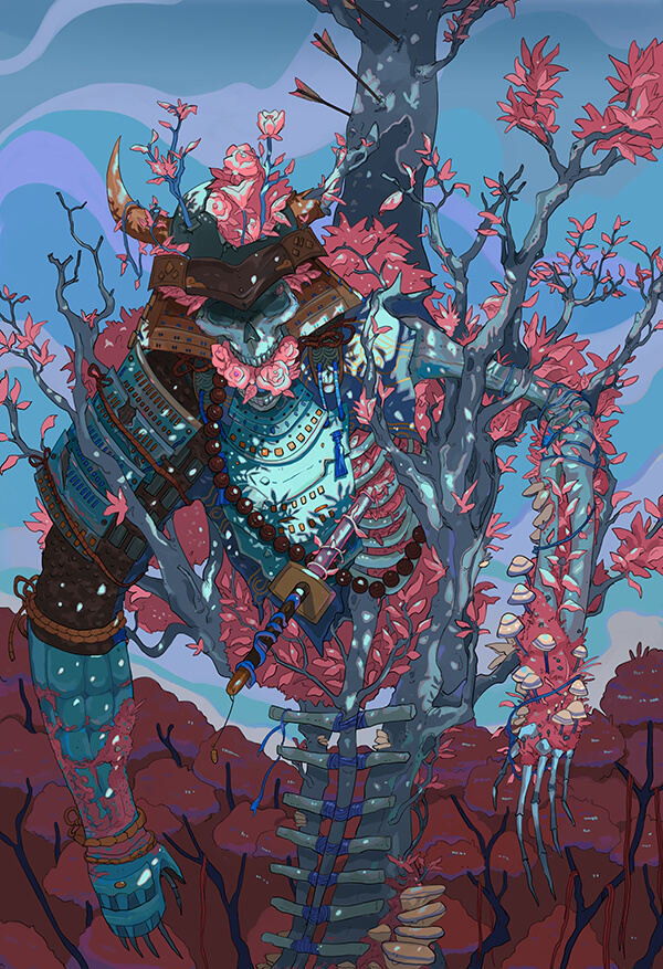 Honor Bound Samurai Skeleton Illustration Hireillo Hire an Illustrator Honor Bound Samurai Skeleton Illustration Hireillo Hire an Illustrator