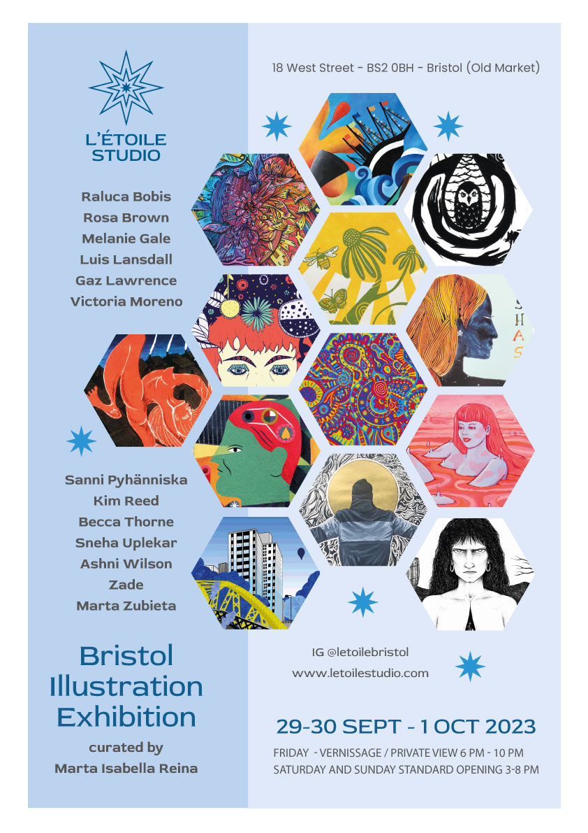 Bristol Illustration Exhibition at L’Etoile Gallery Hireillo Hire
