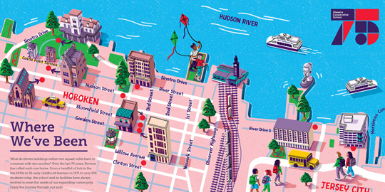 Stevens Cooperative School Magazine: Map Illustration