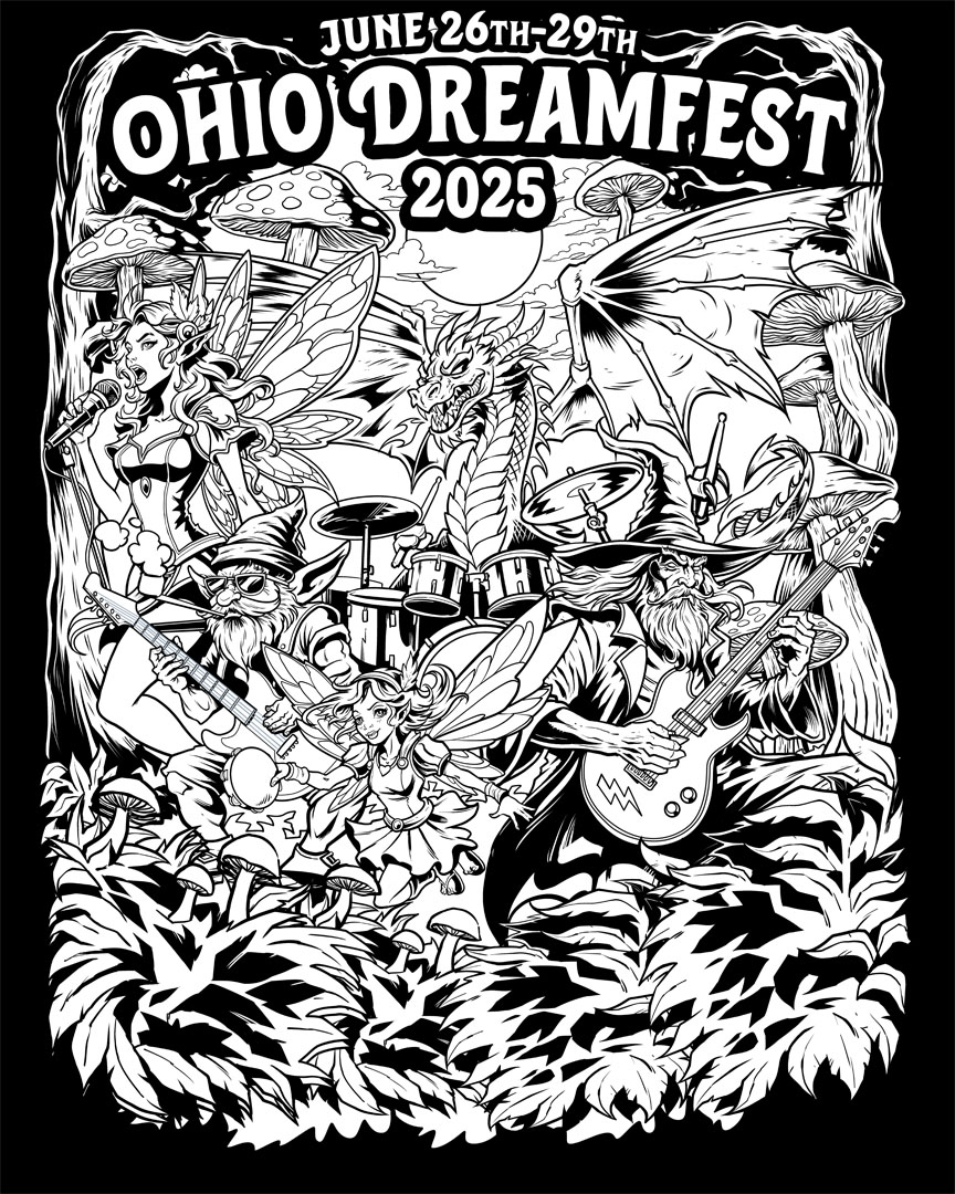 Ohio Dreamfest Fantasy Gig Poster 2025 – Hireillo | Hire an