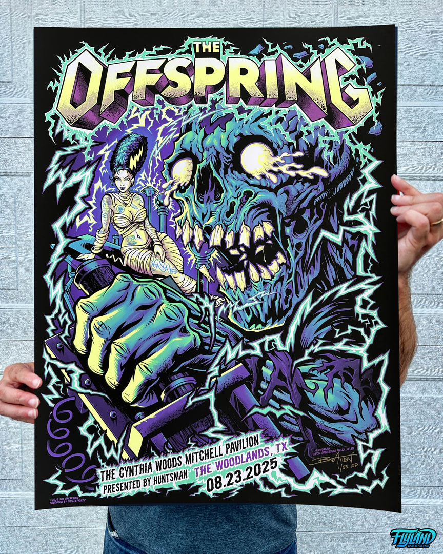 The Offspring Woodland TX 2025 Silk-Screen Poster – Hireillo